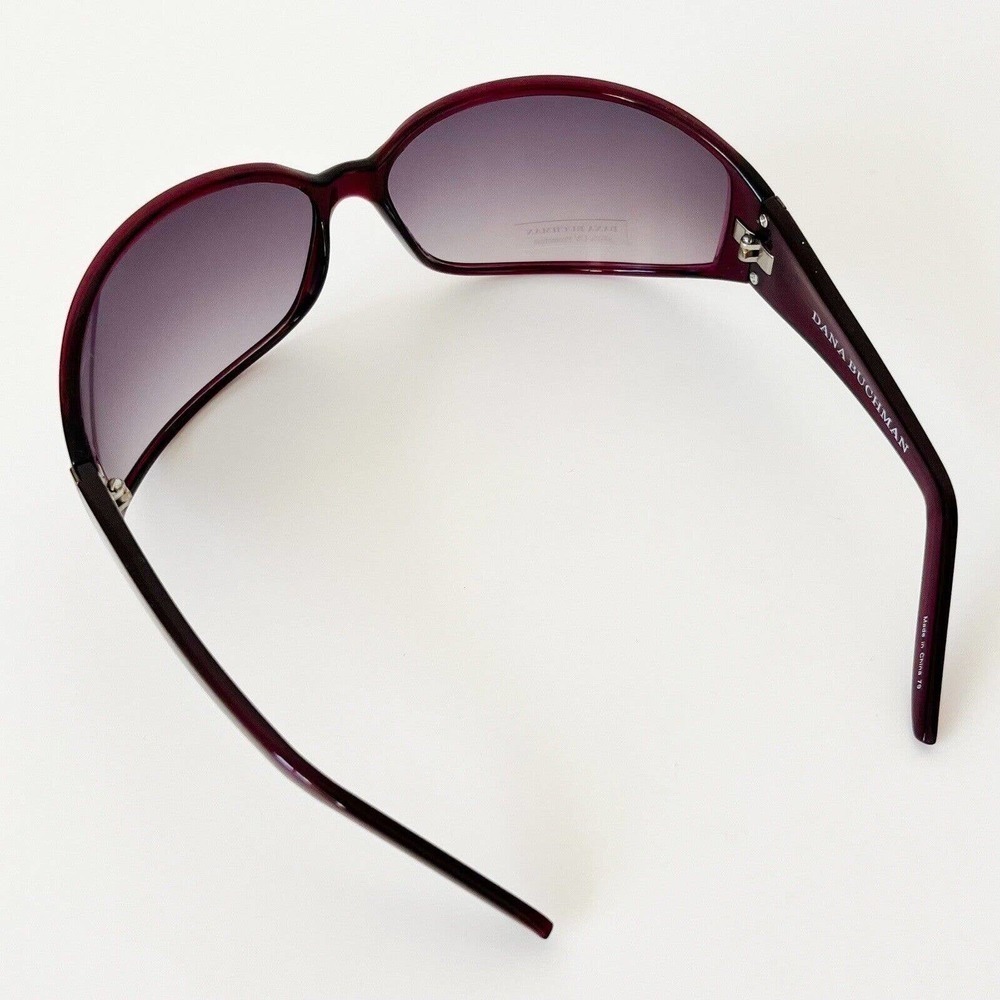 Dana Buchman RLEYPU00 Dark Purple/Gray New Geometric Wrap Women's Sunglasses - Picture 5 of 8